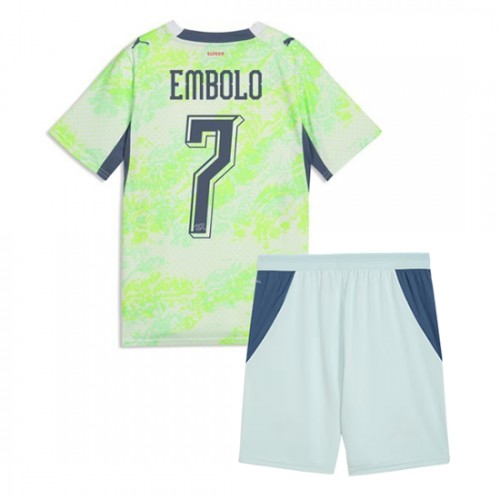 Dječji Nogometni Dres Švicarska Breel Embolo #7 Gostujuci SP 2026 Kratak Rukav (+ Kratke hlače)